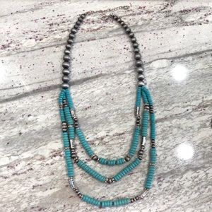Turquoise and Diamond necklace